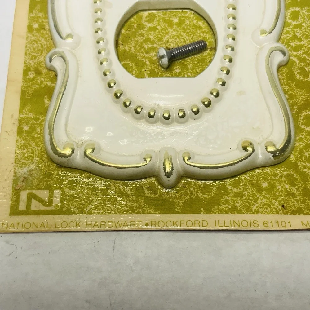 Decorator Wall Plate Receptacle Cover French Provincial National‎ Lock Hardware